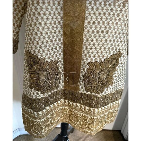 PAKISTANI INDIAN DESIGNER SEMI FORMAL KURTA DRESS - Picture 4 of 6